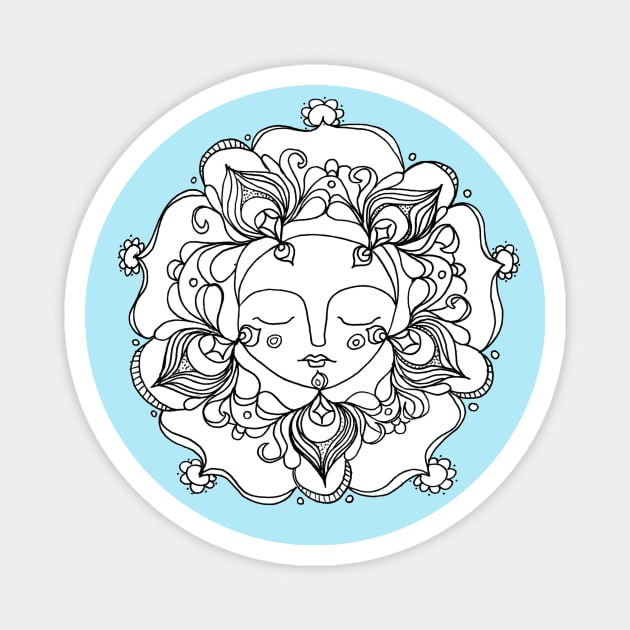 Mandala Girl Magnet by gaea